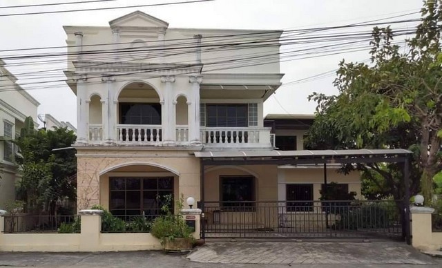ขายด่วน บ้านพร้อมที่ดิน ม.สวนหลวงวิลล์ ขนาด 91 บ้านสวย 3นอน 2 น้ำ  เป็นบ้านหัวมุม ตรงข้ามคือ สวนสาธารณะ 