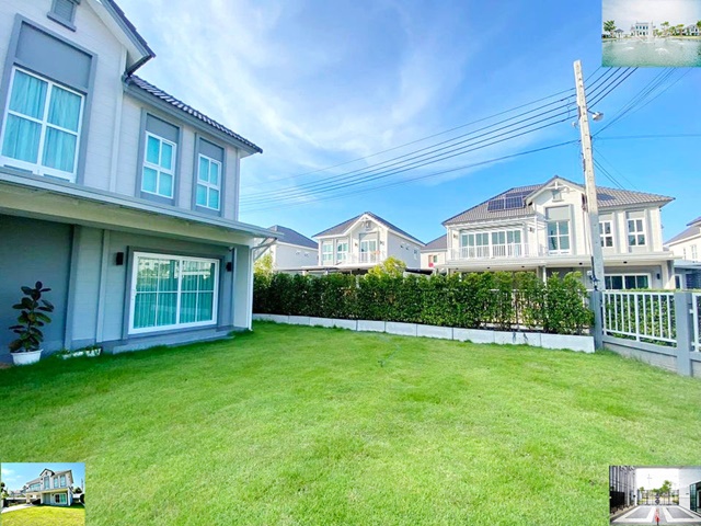 ให้เช่าบ้านเดี่ยว 2 ชั้น โลตัส บางปู หลังมุม ทิศตะวันออก 4นอน 3น้ำ 4จอดรถ 3แอร์ เฟอร์บางส่วน 78ตรว. 214ตรม. สวนหญ้า สถานตากอากาศบางปู