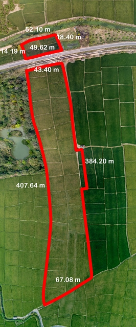 ขายที่ดินเปล่า 15 ไร่ 2 งาน 85 ตรว เป็นที่นาพื้นที่ใหญ่ วิวดอย ห่างจากถนนใหญ่ ประมาณ 2 กม เหมาะทำฟาร์ม หรือจัดสรร ได้วิวทุ่งนาและวิวดอย